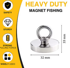 Neodymium Fishing Magnets Pulling Force Super Strong Round Rare Earth