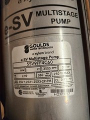 NEW 5SV9FF4C60 GOULDS e-SV Vertical Multistage Pump w/ Motor 3HP 3500RPM