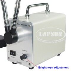 20W 30 50W Dual Gooseneck Cold Fiber Optic Light LED Microscope Illuminator Lamp