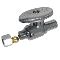 10 Pcs. 1/4″ OD Compression x 1/2″ Pex Straight Valve, Lead Free, 30-10-8=10