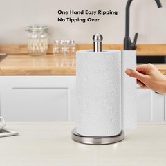 Silver Paper Towel Holder Brushed Nickel Standing Paper Towel Holder Countert…