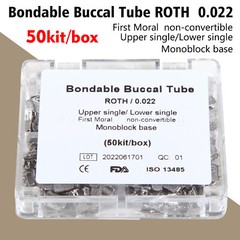 200pcs Dental Orthodontic Buccal Tube Roth 022 1st Molar Non-Convertible 50 sets