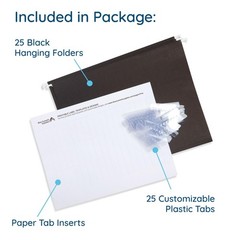 Blue Summit Supplies Hanging File Folders, 25 Reinforced Hang Folders, Design…
