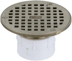 Zurn FD2210-PV2 Adjustable Floor Drain PVC Body 2 in Solvent Weld NEW