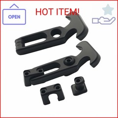 Unlorspy 6Pcs Flexible T-Handle Rubber Draw Latches, 4.13Inch Black T Handle Has