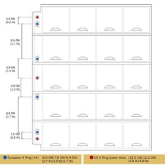30 Sheets Coin Binder Sheets for 2″ x 2″ Coin Flips – 600 Pockets 7 Holes Coin