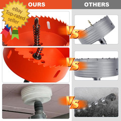 6 1/4 Hole Saw for Recessed Lights Can Lights, 6.25 Inch Hole Cutter with Dust B