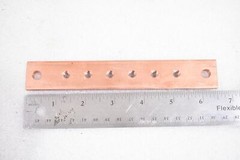PURE COPPER BRACKETS, 6-1/2″ L X 1″ W X 1/4″ H, 8 HOLE, 2.4LBS, (LOT OF 5)