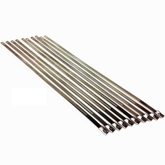 10 pack Secure 14″ long Stainless Steel Positive Locking Zip Ties Heat Resist…