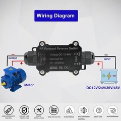 Wireless Winch Remote Forward Reverse Switch,Waterproof DC12V/24V/48V 8A Rela…