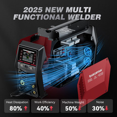 ARCCAPTAIN MIG205MP MIG Welder 9 IN 1 iControl Plasma Cutter & Welding Helmet US