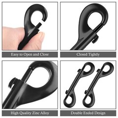 Extra Large 4-7/10 inch Double Ended Bolt Snaps Hooks 220lbs Load Capacity Zinc