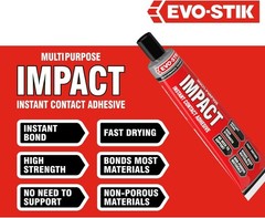 EVO-STIK Impact Adhesive 65g | Cork, Felt & Leather Glue | High Strength