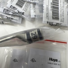 Lot of 30 Huya Grey Die 29 DA0410 Cable Size 8 STR TO 500 MCM Copper Lugs