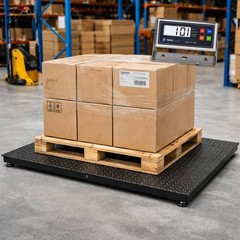 4×4 Heavy Duty Pallet Floor Scale 7,500 lb with Indicator 5 Year Warranty