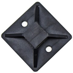 Adhesive Backed Mounting Bases – 50 Pack – Black / White – Electriduct