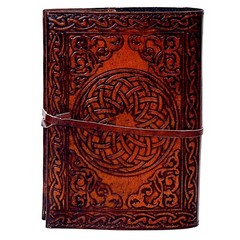 Handmade Vintage Genuine Leather Journal SUN Tree of Life For Men And Women