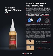 Starbond 2 oz. Brown Medium – Super Glue (Premium Cyanoacrylate CA Glue)
