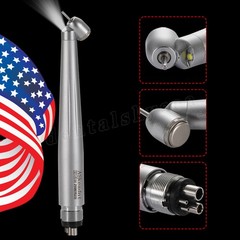 Dental Surgical Handpiece 45° Angle LED Self Power Rear Exhaust 4Hole M4