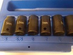 Cornwell Blue Power CBPI1M 12-Piece 6-Point Metric Impact Socket Set 1/4″ Drive