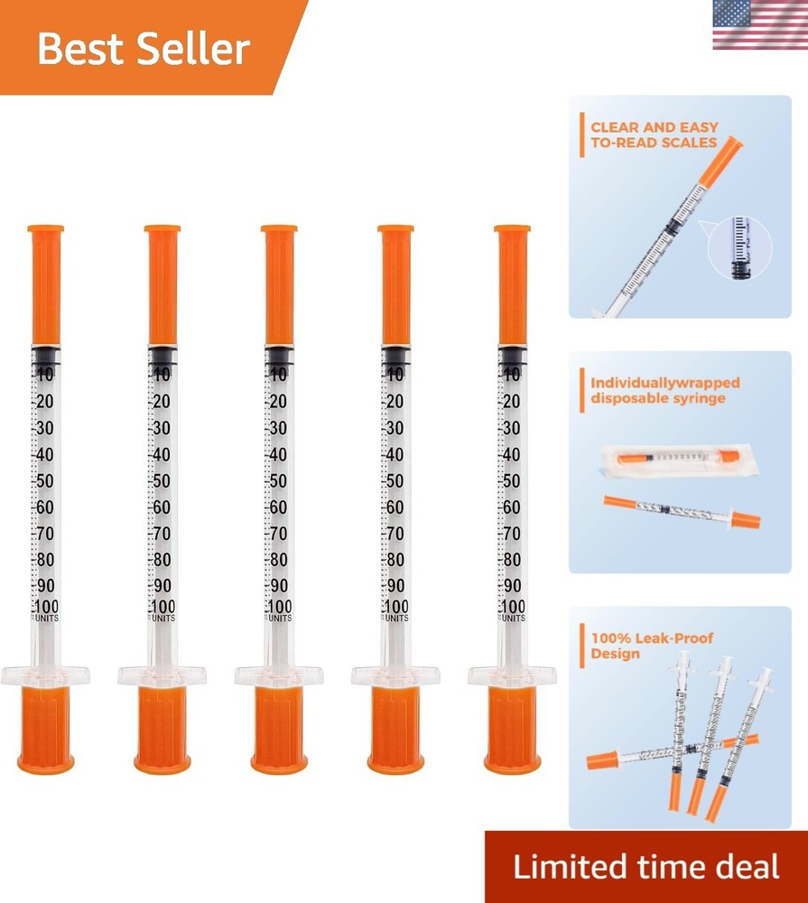 High-Precision 31G Syringes, 1mL Capacity, Perfect for Crafting & Labs – 25 Pack