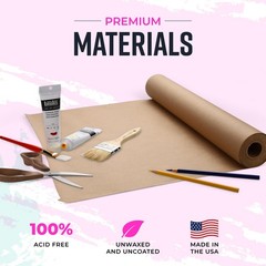Bryco Goods Pack of 2 Brown Kraft Packing Paper Rolls 18″ x 100′ 1200” Movi…