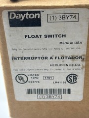 New Dayton 3BY74 Type G Float Switch 110VAC