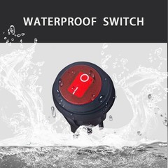 4PCS Waterproof Rocker Switch 12V Round Toggle Switch SPST 3 Pin ON Off Red L…