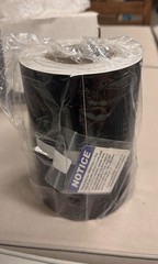 Kingston Premium Series 8 in x 150 ft Black Industrial Vinyl Label Tape Thermal