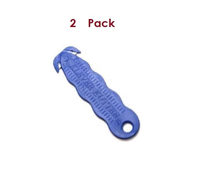 Klever Kutter Recessed Fixed Blade Safety Cutter KCJ-1B Blue Color (2 Pack)