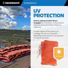Sandbags – 10 Orange – Empty Sand Bags for Flood – Sandbag Bag Poly by Sandbaggy