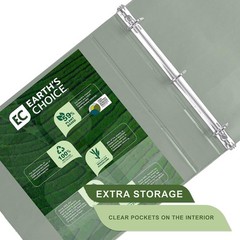 Plant-Based 1.5 Inch Durable D-Ring View Binder Eco-Friendly USDA Certified