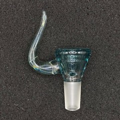 14mm 3-Hole Glass Slide Bowl with Horn Handle