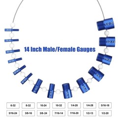 Nut and Bolt Thread Checker Inch & Metric Thread Gauge Nut and Bolt Size Gauge