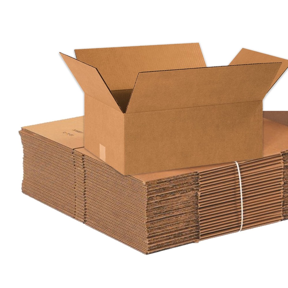 18 1/2 x 12 1/2 x 7 Corrugated Cardboard Boxes, Medium 18.5″L x 12.5″W x 7″H,…