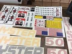 Hyster Forklift decal complete kit with safety decals Hyster 50