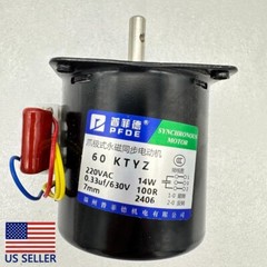 1PCS NEW Synchronous Motor 60KTYZ 220V AC 60Hz 2.5 RPM CW/CCW 14W Gear Motor