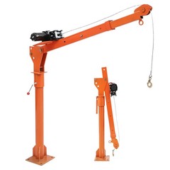 1100 lbs Pickup Truck Hoist Crane w/Electric Winch Folding Truck Mounted Crane
