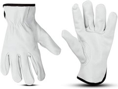 120 pairs Bulk Eco Grade Goat Leather Driver Safety Leather Gloves PPE Size L.