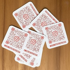 100 Mini QR Code Stickers 1 – Waterproof Business Promo Labels Pack