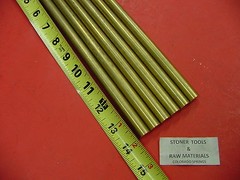 6 Pieces 1/2″ C360 BRASS SOLID ROUND ROD 14″ long New Lathe Bar Stock H02 .500″
