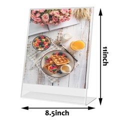 8.5 X 11 Inches Clear Table Menu Display Stand Desktop Display Stand P