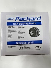 Packard Unit Bearing Motor 65311, 115 Volts, 0.4 Amps , 1550 RPM 1/4 x 20 Thread