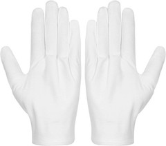 Cotton Gloves, 3 Pairs White Cotton Gloves Gloves for Women Men Eczema Dry Ha…