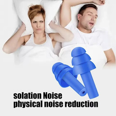 10 Pairs Reusable Silicone Ear Plugs Noise Reduction Sleep Swimming Set – NEW