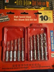 1/4″ Hex Shank HSS Drill Bit Set VA Vermont American Jet point USA Made