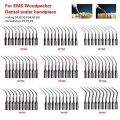 10× Dental Ultrasonic Piezo Scaler Tips fit Woodpecker EMS DTE SATELEC Handpiece