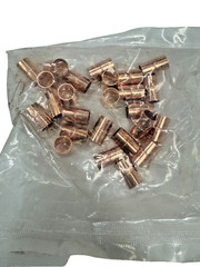 PKG 25 – 3/8″ OD (1/4″ ID) Copper Sweat / Solder Coupling PN: C165-0002