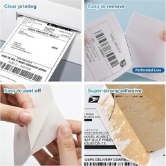 4×6 Fanfold Thermal Labels – 100 Labels Per Stack for Efficient Shipping