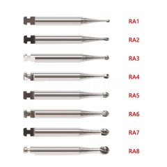 Dental Carbide Burs Straight Fissure Head Bur Latch 2.35mm RA For Low Speed